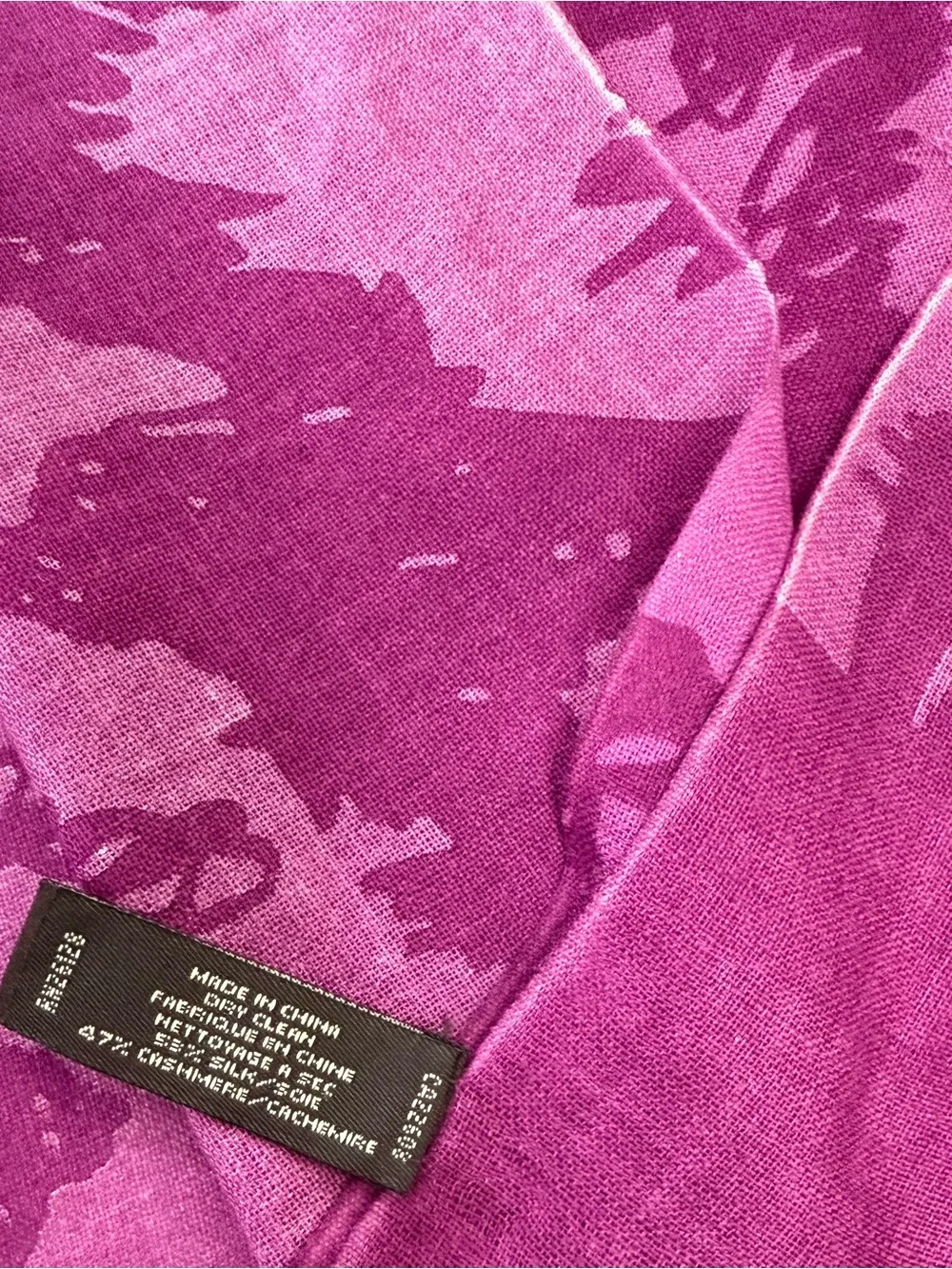 COACH Purple Two-Tone Logo Pattern Scarf